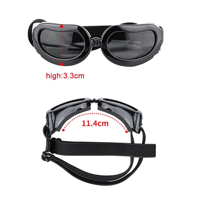 Fashion Foldable Pet Dog Sunglasses New Pink Waterproof UV Protection Goggles Adjustable Strap Outdoor Cycling Dogs Accessories