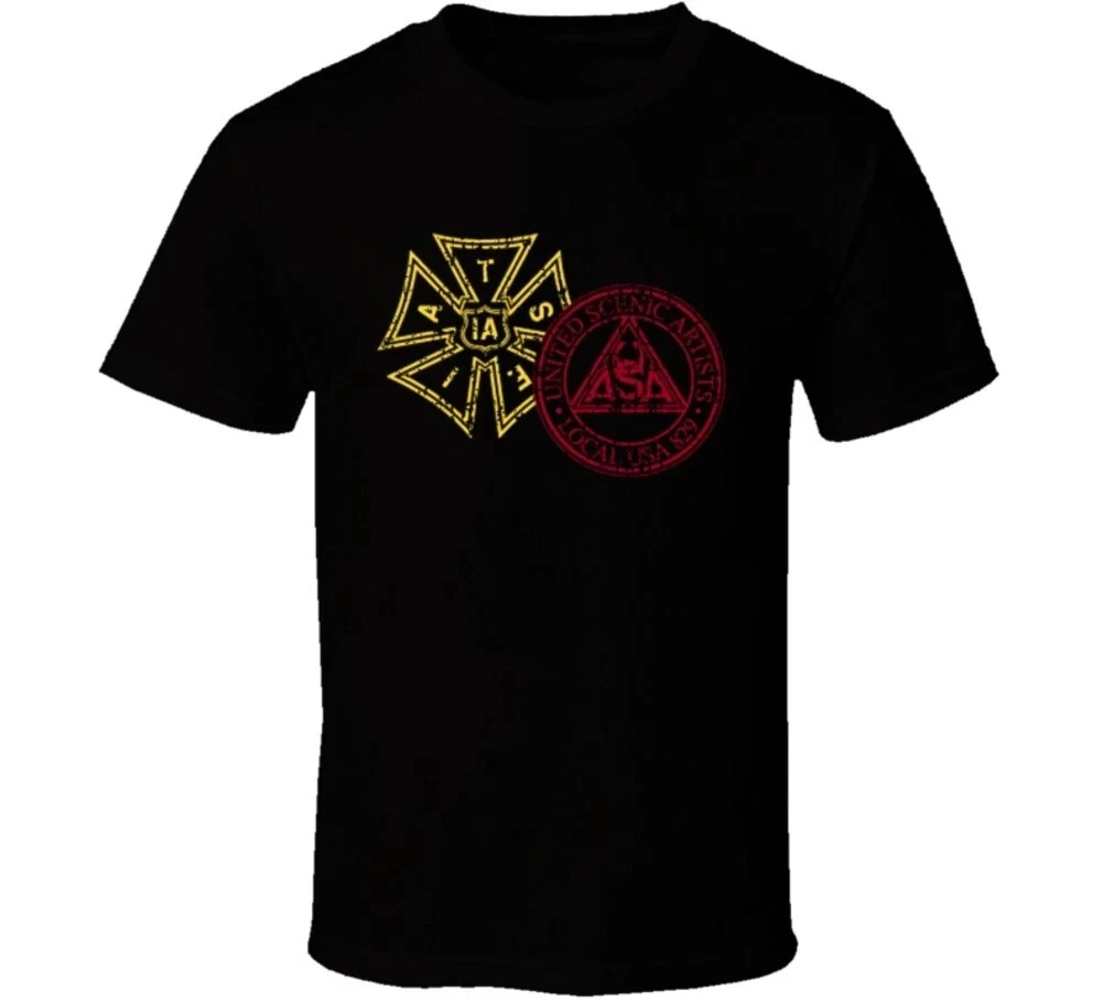 

United Scenic Artists Local USA 829 US Trade Unions Trendy Worn Look T Shirt High-end Luxury Is for Both Men and Women Top Y2k
