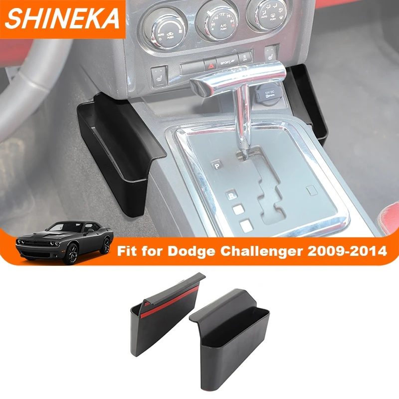 SHINEKA Stowing Tidying Gear Shift Storage Box for Dodge Challenger 2009 2010 2011 2012 2013 2014 Interior Organizer Accessories