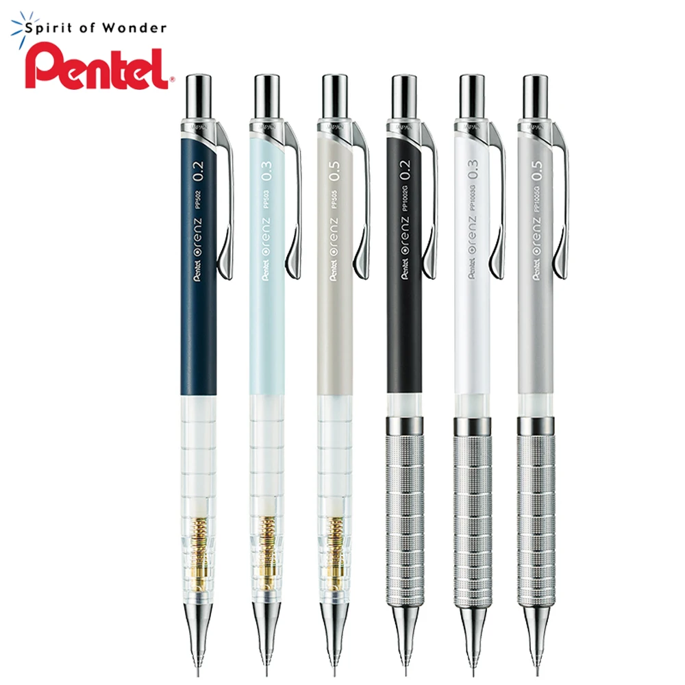 Japan Pentel Mechanical Pencil Limited Anti-break Lead 0.3/0.2/0.5 Metal Grip Professional Drawing Office Supplies Stationery