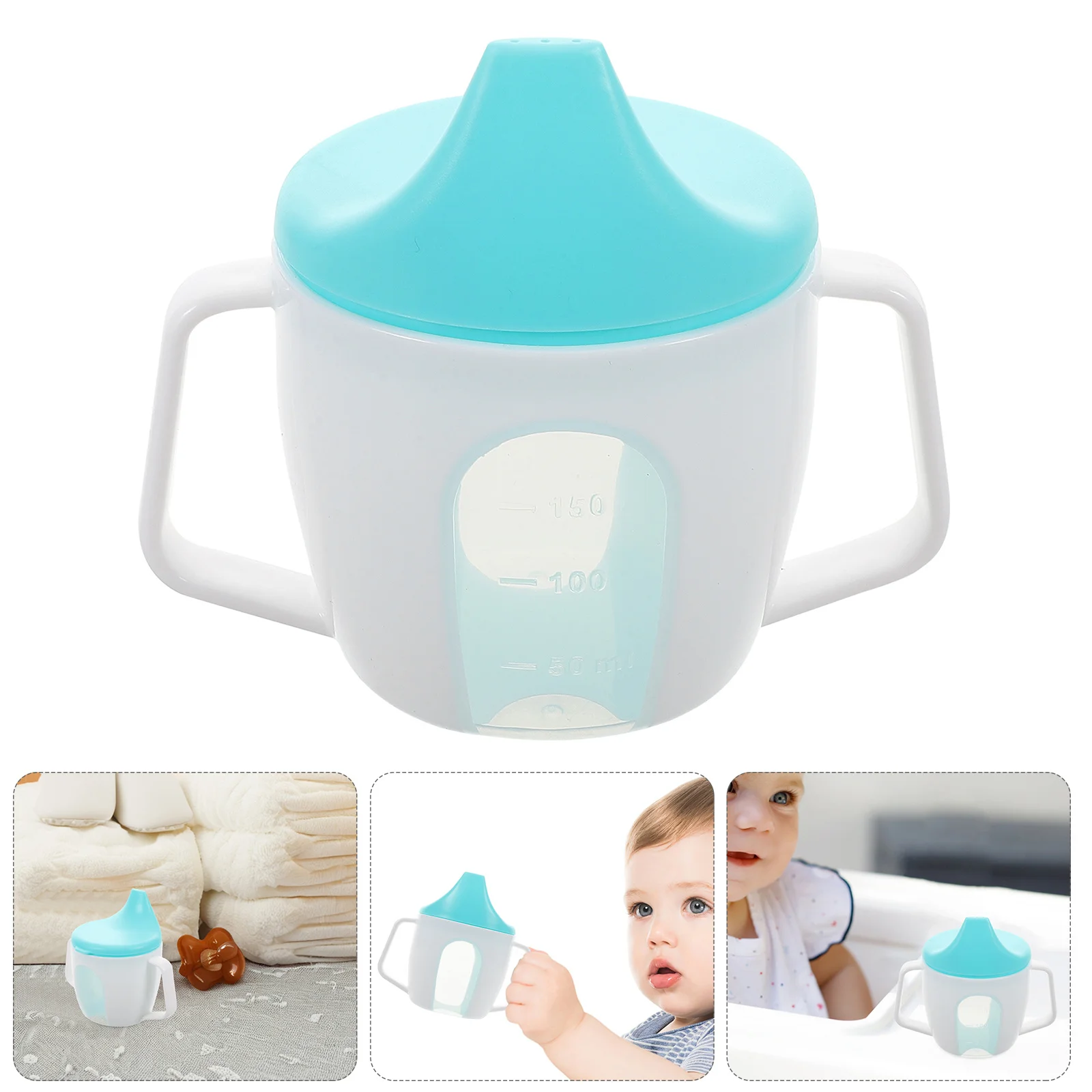 

Duckbill For Toddlers With Handle Measurement Scale Durable Training Toddler Drinking Bottle Feeding Cup Plastic