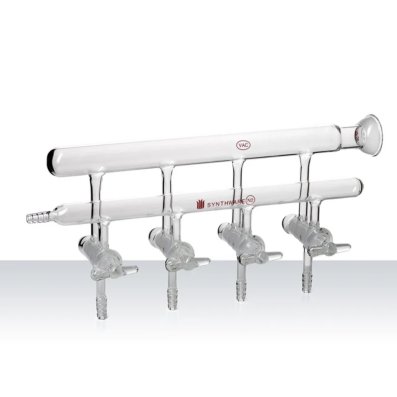 

SYNTHWARE Vacuum gas distributor with double row pipes, MANIFOLD, DOUBLE, HOLLOW GLASS STOPCOCKS, SPHERICAL JOINT, M34