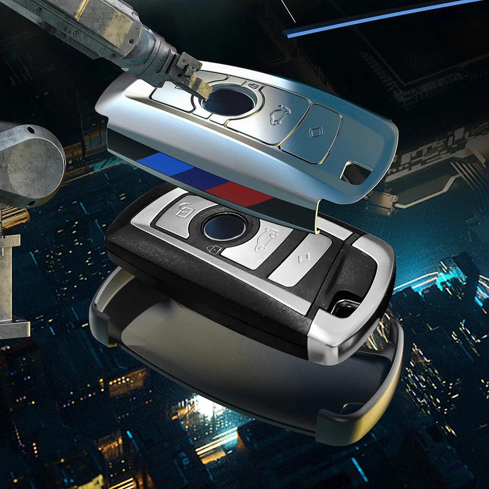 حافظة مفاتيح السيارة غطاء حامل شل فوب لسيارات BMW F30 F20 F10 F18 F22 F01 X3 X4 F06 F02 M3 M5 اكسسوارات السيارات المفاتيح ألياف الكربون #6