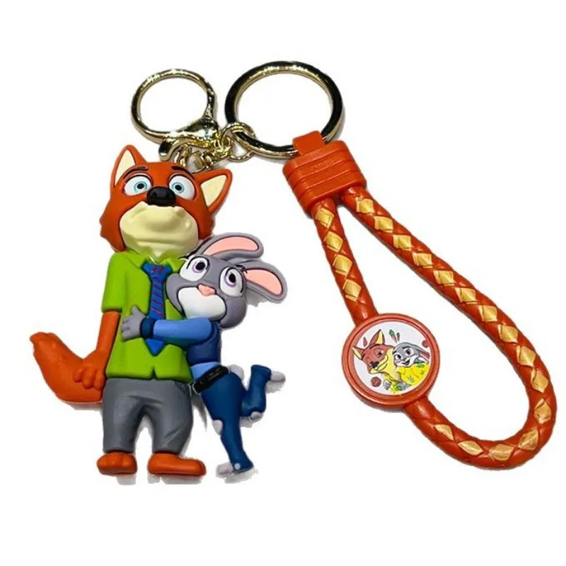 2025 disney zootopia judy nick chaveiro coleção adorável casal acessórios bonito animal figura charme chaveiro