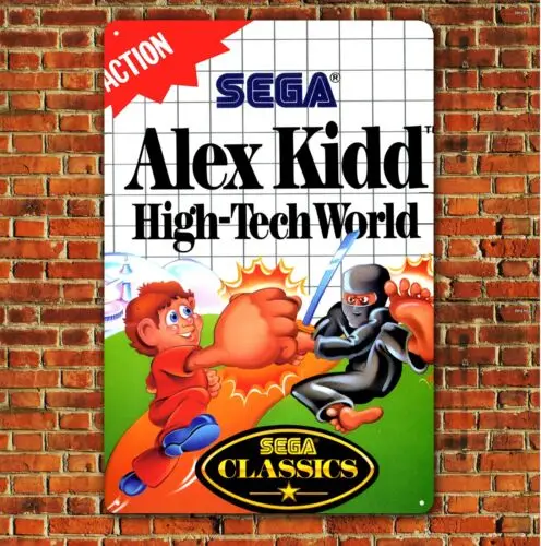 Kidd Video Game Metal Poster - Master System Tin Sign (Size 8x12in)-aluminum