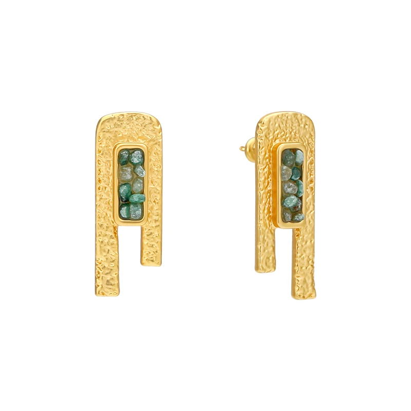 IVOG Leichte Luxus-Design-Ohrringe für Damen mit Halbedelsteinen besetzt, Dorp-Ohrringe, Modeschmuck, Geschenk, offizielle Website