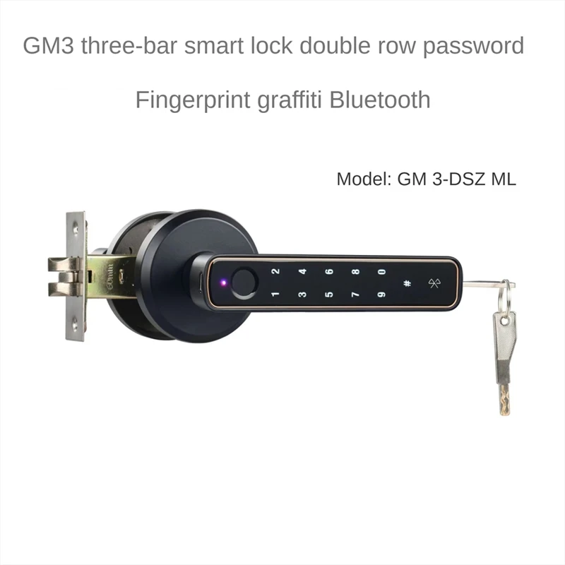 4-In-1 Smart Fingerprint Door Lock Handle Lock Tuya APP Remote Entry Door Lock For Home Office Apartment Bedroom Easy To Use