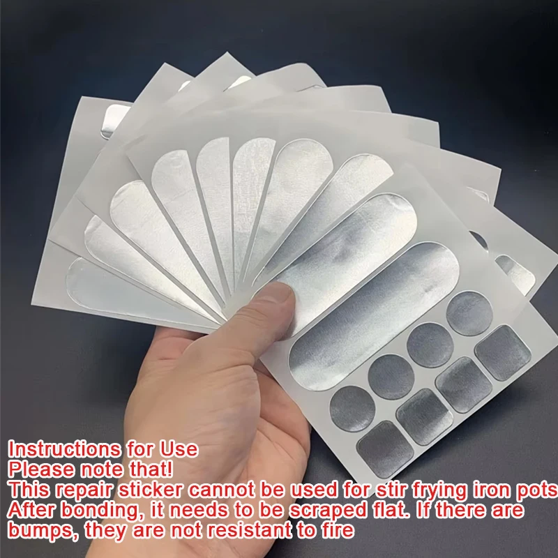 Stainless Steel Patches Sticker Pot Repair Tape Kit Waterproof High Temperature Resistance Kitchen Aluminum Foil Paster