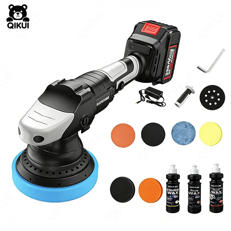 

Аккумуляторная полировальная машина двойного действия 21В, 15 мм, для детейлинга автомобилей, коррекции лакокрасочного покрытия, воскования и полировки автомобилей