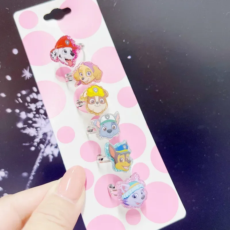 Paw Patrol Girls Cartoon Resin Hairpin Jewelry Hair Rope Ring Kids Accessories Hairpin Cute Headdress Patterned Hairpins Gift