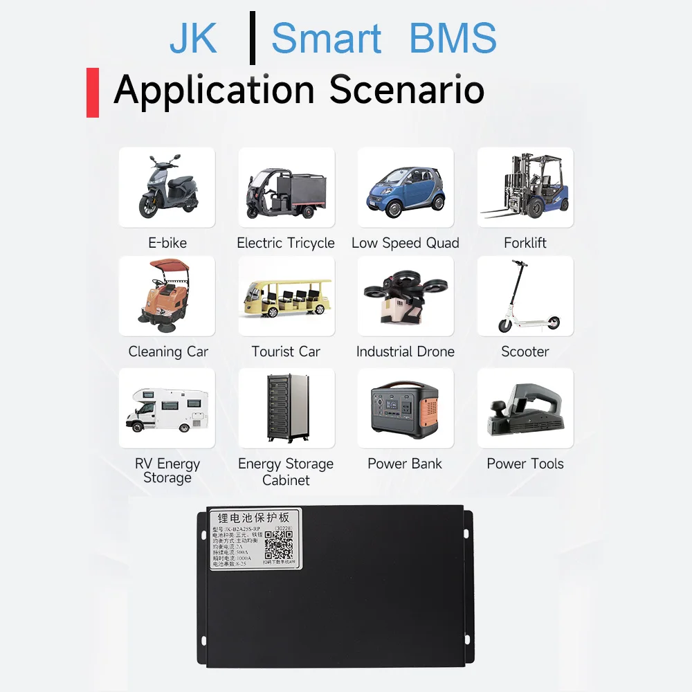 JIKONG BMS B2A25SRP 2A Active Balance Current 500A-1000A Charge and Discharge for 8S~25S LiFePo4 Li-ion Battery SMART  JKBMS