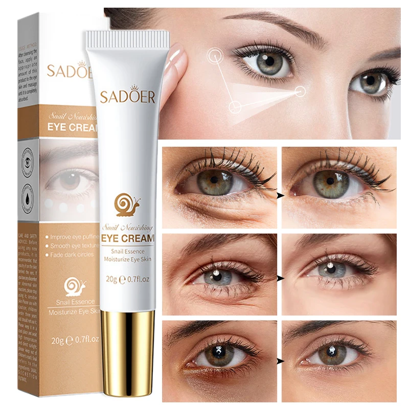 Eye Cream Remove Dark Circles Eye Bags Eliminate Edema Firming Lifting Anti-Relaxation Shrink Pores Brighten Skin Colour 20g