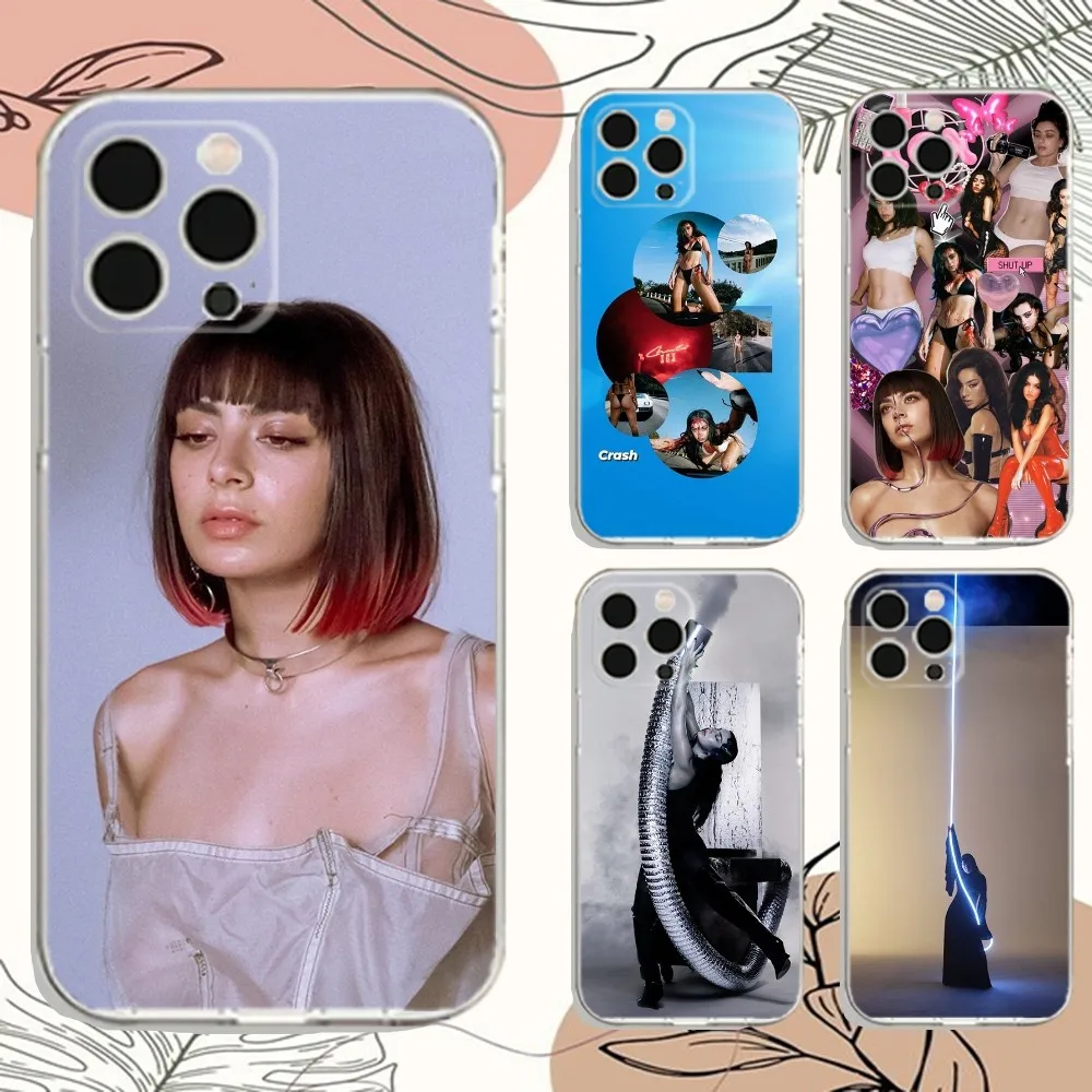 Singer Charli XCX Phone Case For iPhone Apple 15,14,13,12,Mini,11,Pro,Max,Plus,X,XR,XS,8,SE,2020,Plus Transparent Cover