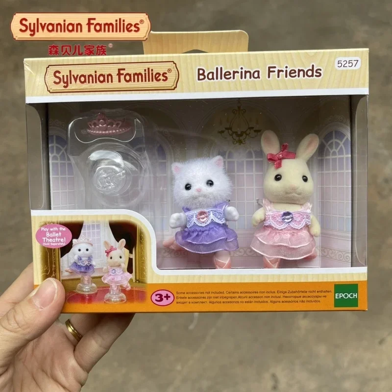 Sylvanian Families Action Figures Ternurines Figures Ballet Rabbit Persian Cat Figurine  Room Decoration Birthday Gift For Kids