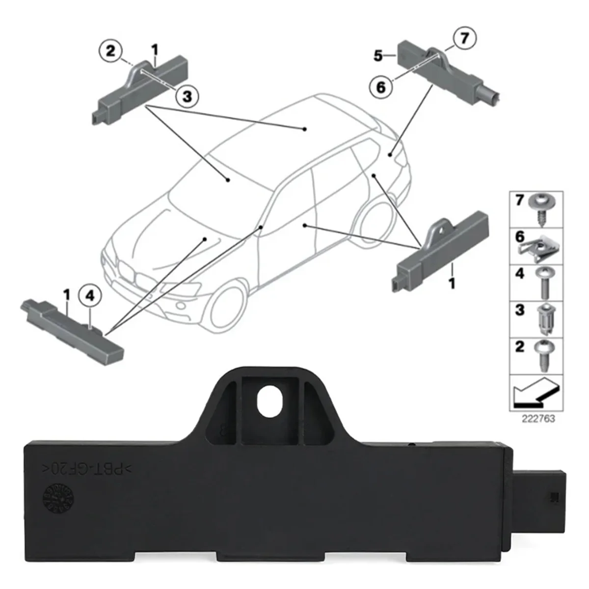 Keyless Entry Antenna Template for Car 65209220832 9220832 DB0004 Suitable for B48 Keyless Entry Antenna Module