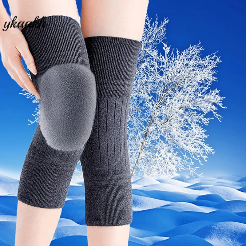 

1 Pair Winter Warm Knee Pads For Women Men Old People Cold Leg Arthritis Kneepad Knee Support Rabbit Running Knee Protector
