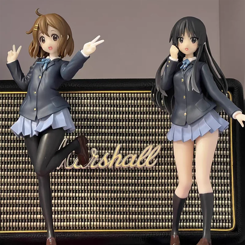 18cm Original Taito K-on Akiyama Mio Figure Pvc Hirasawa Yui Anime Action Figures In Stock Figure Collection Model Toys