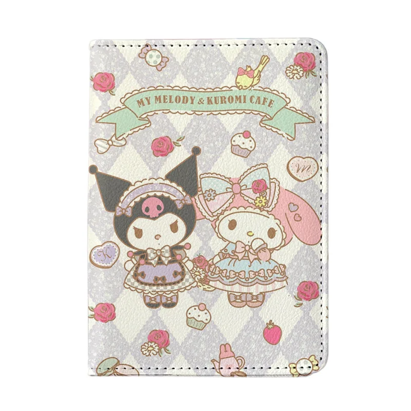 Melody my melody Sanrio cartoon kuromi overseas passport card holder female protective cover document storage bag travel