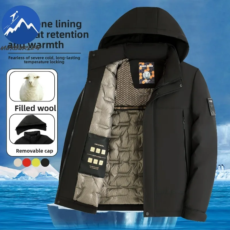 

Versatile Padded Jacket Comfort Business Casual Thick Warm Parka Hooded Outdoor Graphene Self Heating Windproof Winter Jackets