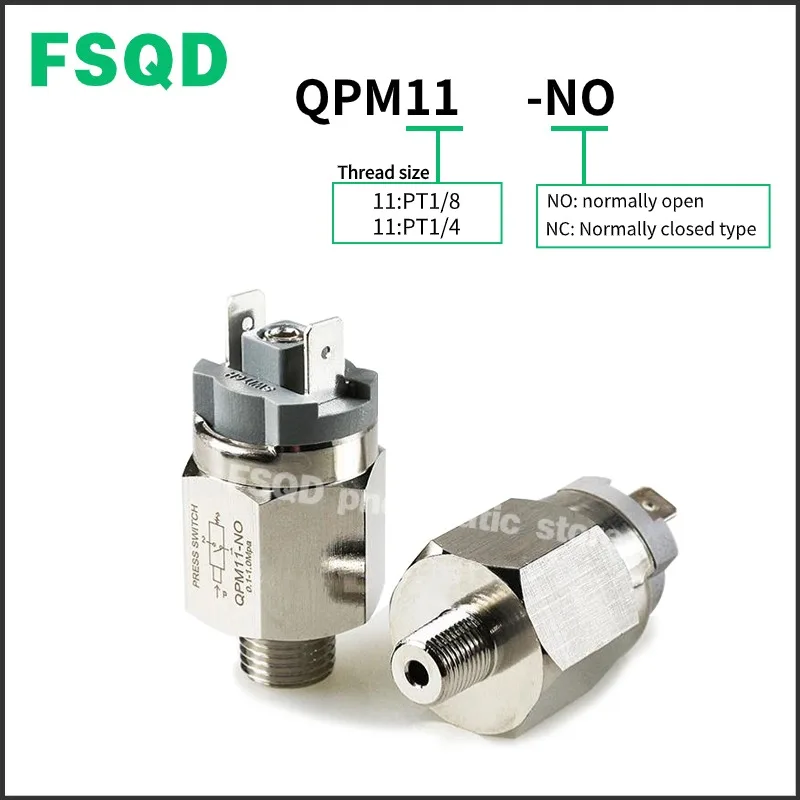 QPM11-NO/NC pneumatic Pressure switch controller Diaphragm type Adjustable pressure switch  pneumatic tool