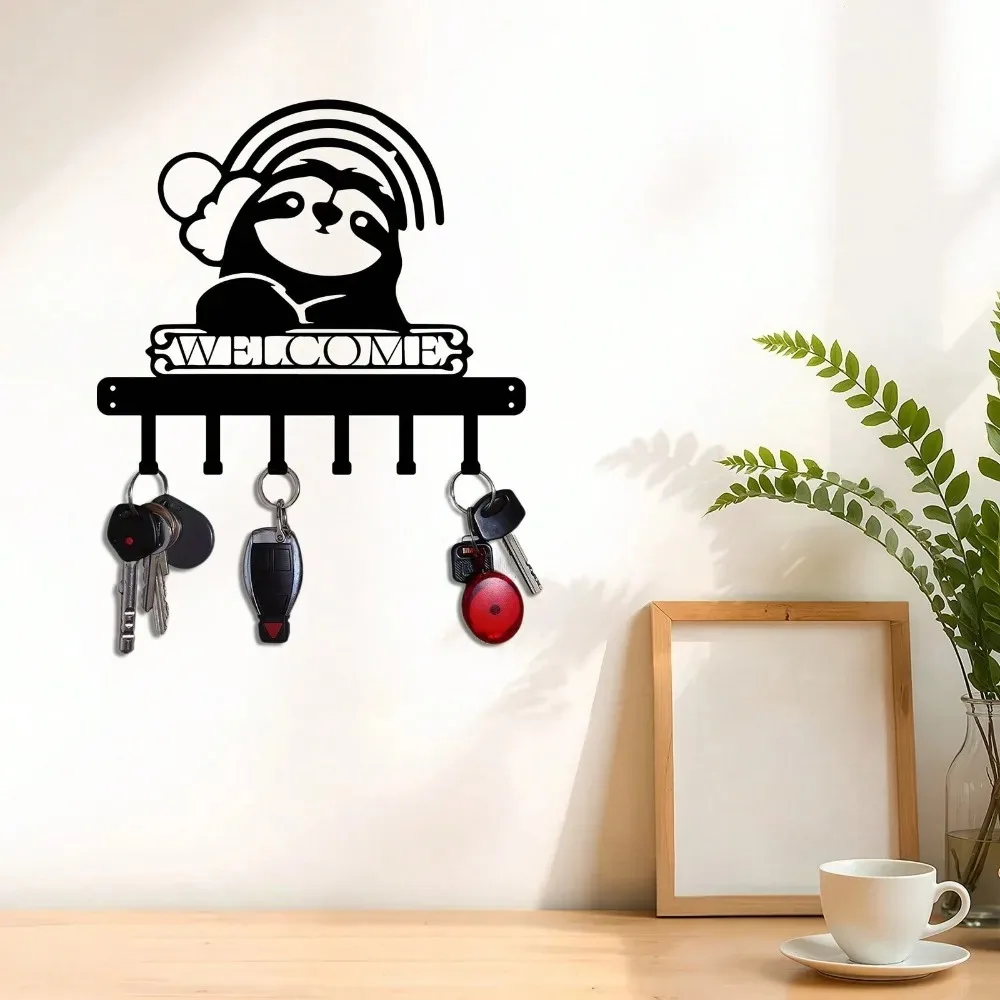 CIFbuy Iron Wall Art Metal Bird Key Holder Entryway Decorative Hook for Hats Bags Home Functional Wall Decor