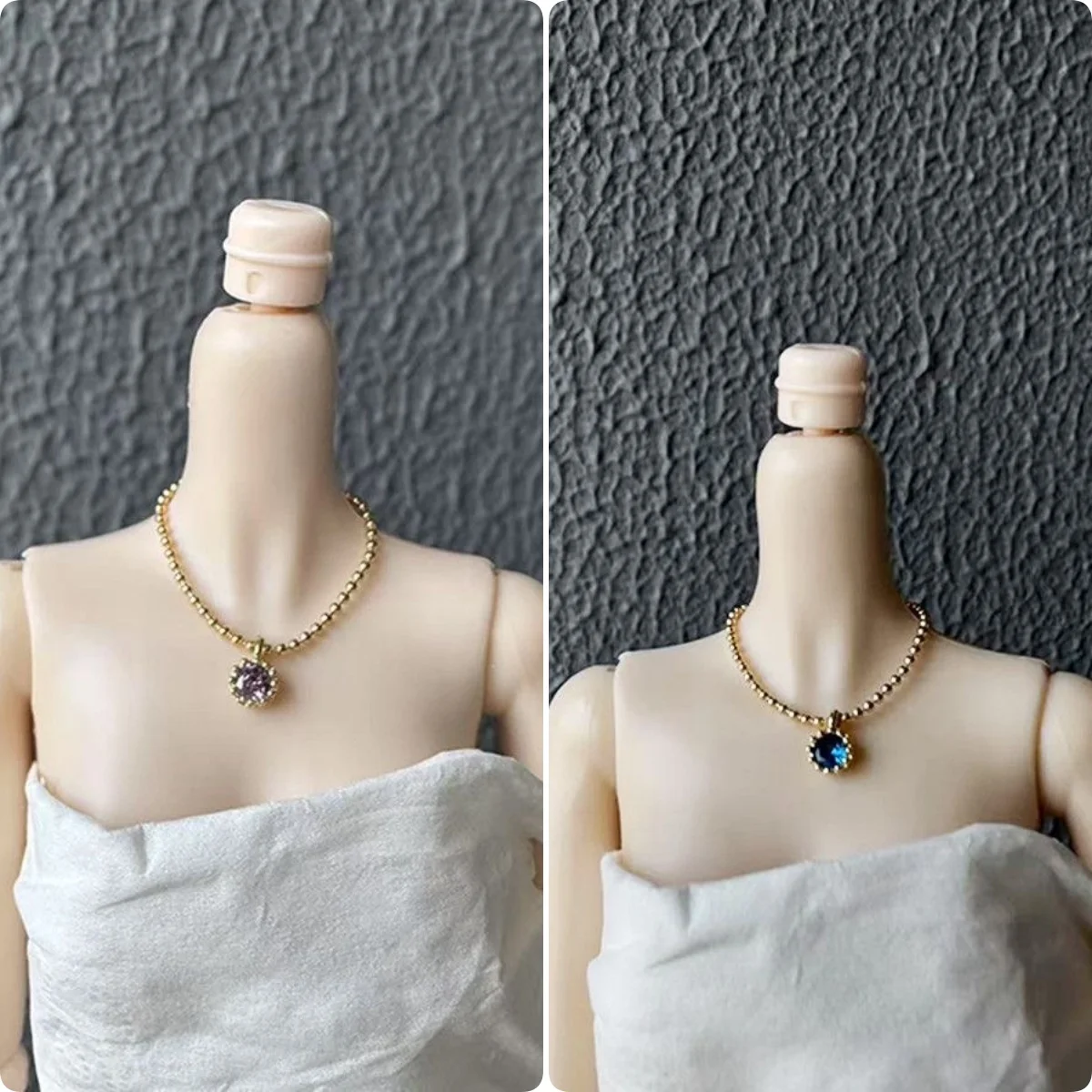 

1/6 Doll Jewellery Accessories Original Design Exquisite Luxury Multi-Coloured Gemstone And Diamond Necklace For 30cm Babi Doll