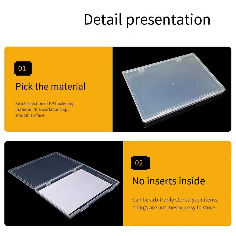 Office Home A4 Test Paper Storage Box Transparent Dust-Proof Lid Document Storage Box Portable PP Desktop Sorting Box School