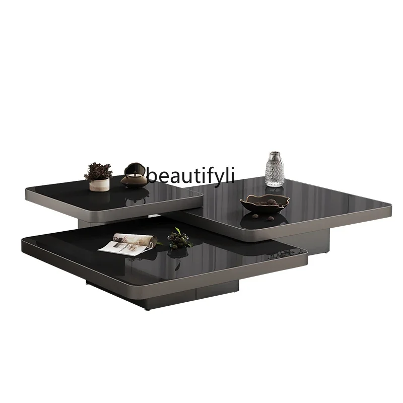 

cqyLiving room simple light luxury model room villa coffee table combination