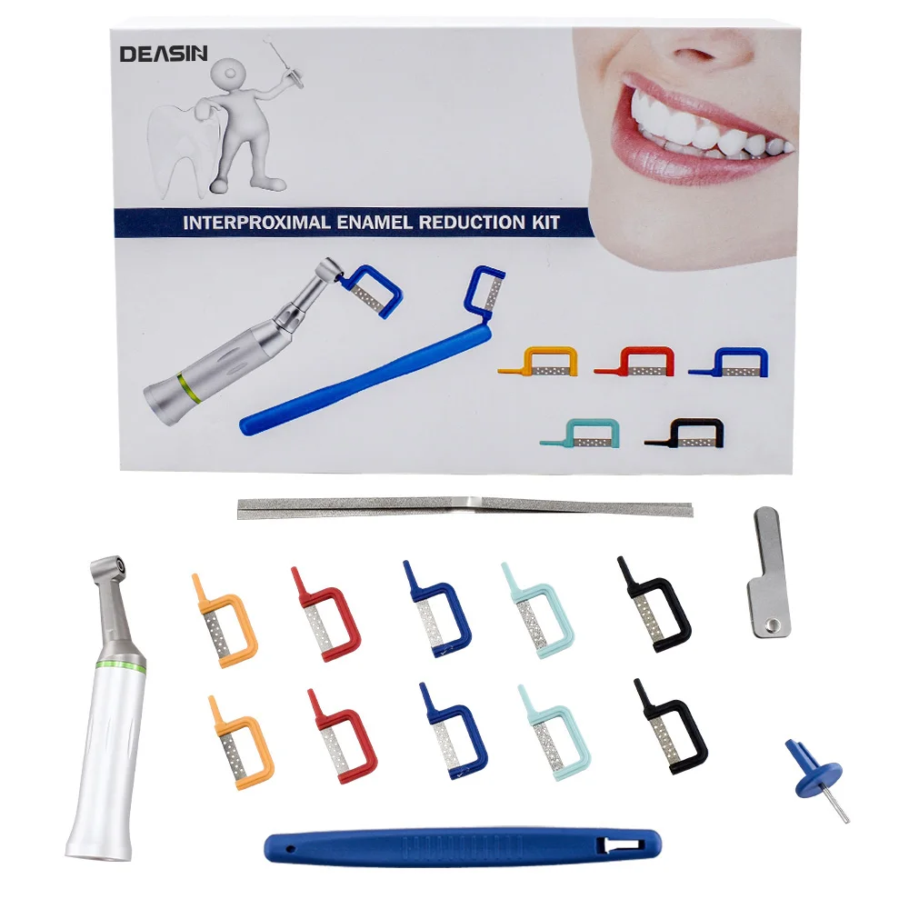 DEASIN 1 Set den tal Orthodontic Interproximal Enamel Reduction Kit Polishing Reciprocating IPR System Orthodontic Tools