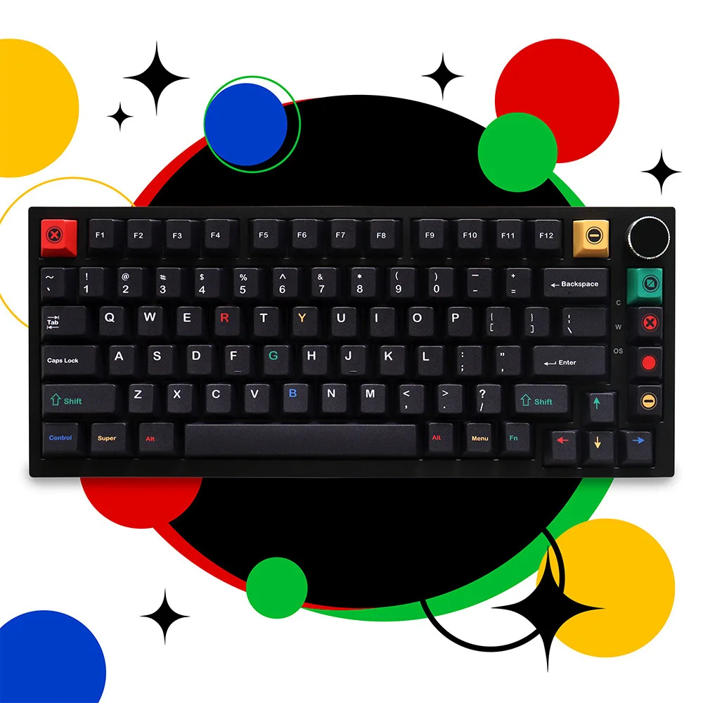

Black traffic light mechanical keyboard keycaps large full set of PBT sublimation original height