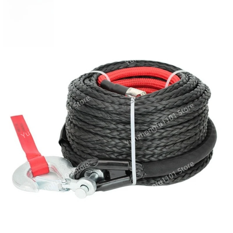 

Многоцветный трос для лебедки 10 мм*30 м, буксировочный трос, полимерный синтетический трос, трос для буксировки внедорожников