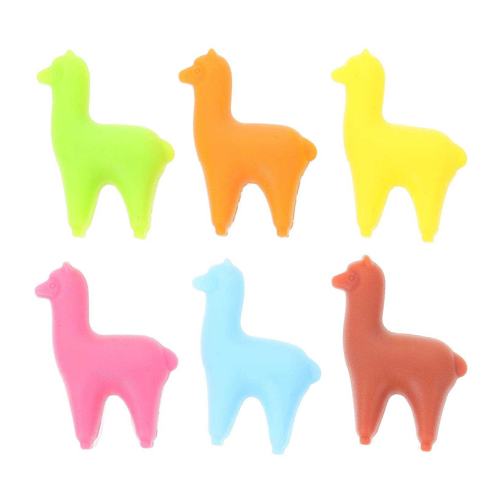 

6Pcs Cute Alpaca Shaped Wine Glass Charms Silicone Drink Markers for Whisky Cocktail Glass Tag Party Favor Gift