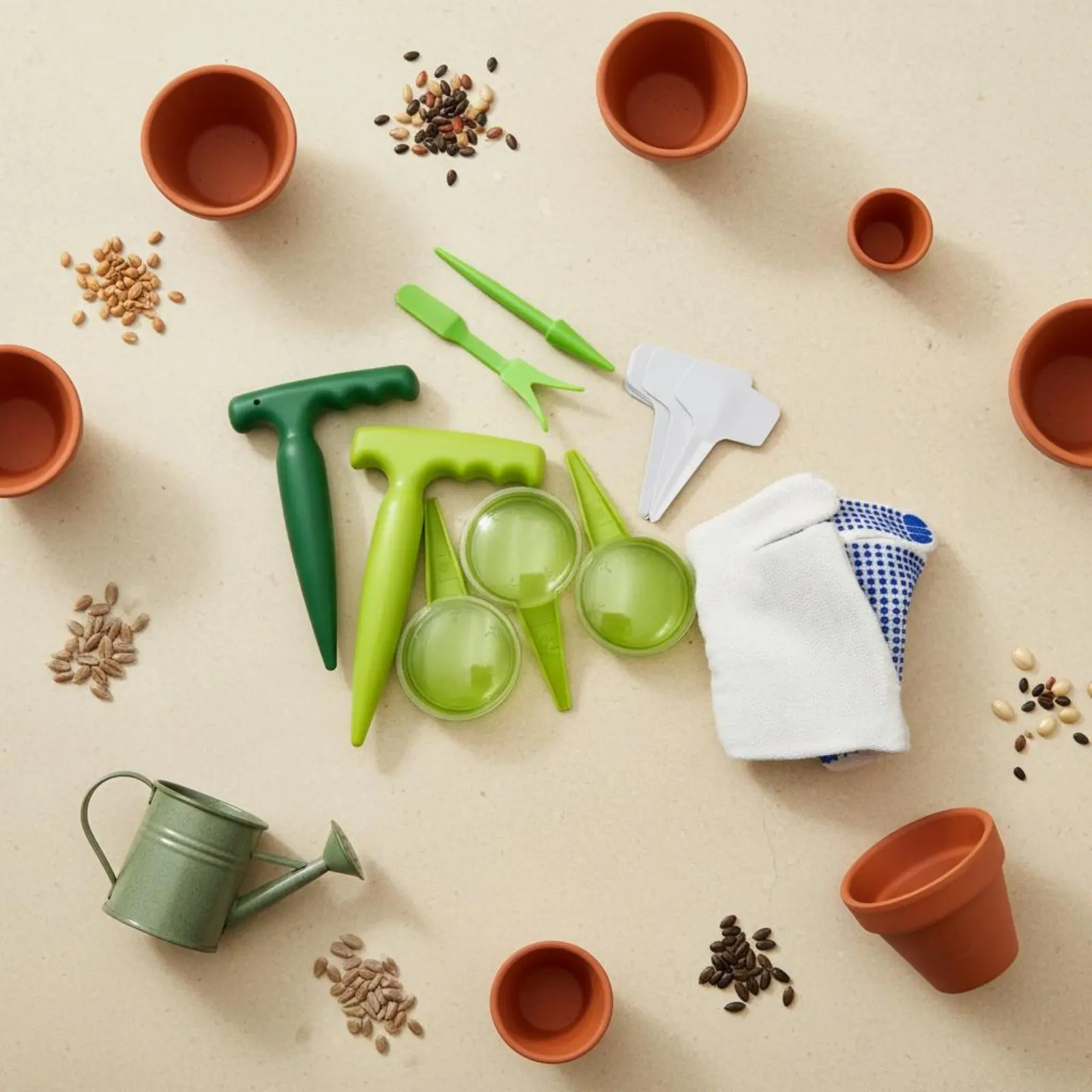 

17 Pieces Garden Dibbler and Seeder Set Multi-Functional Plant Transplanting Tool Kit Handheld Seed Dispenser Kit Measurement