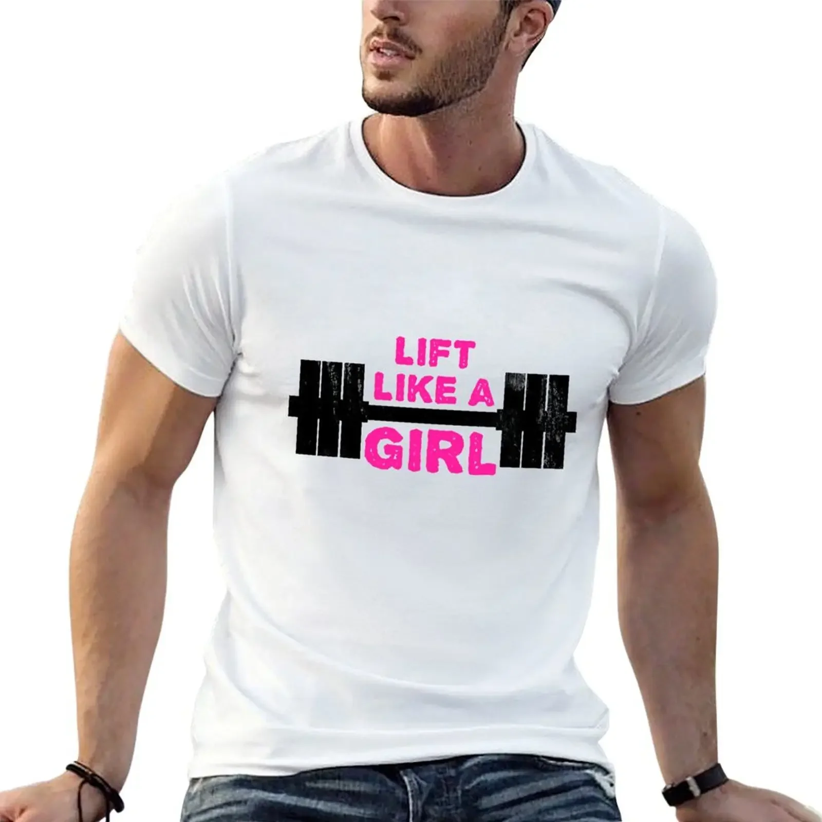 Lift Like A Girl T-Shirt basketball graphic tees boys animal print mens champion t shirts