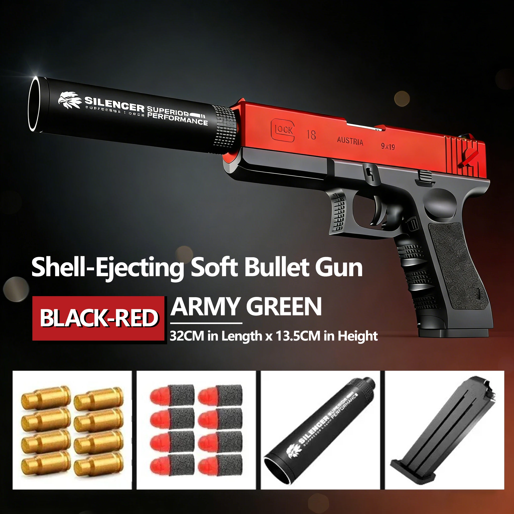 Najnowszy pistolet airsoftowy z wystrzeliwanymi obojgawkami, zabawka z miękkimi pociskami, broń dla dzieci, armas, strzelanka na zewnątrz, prezent dla chłopców