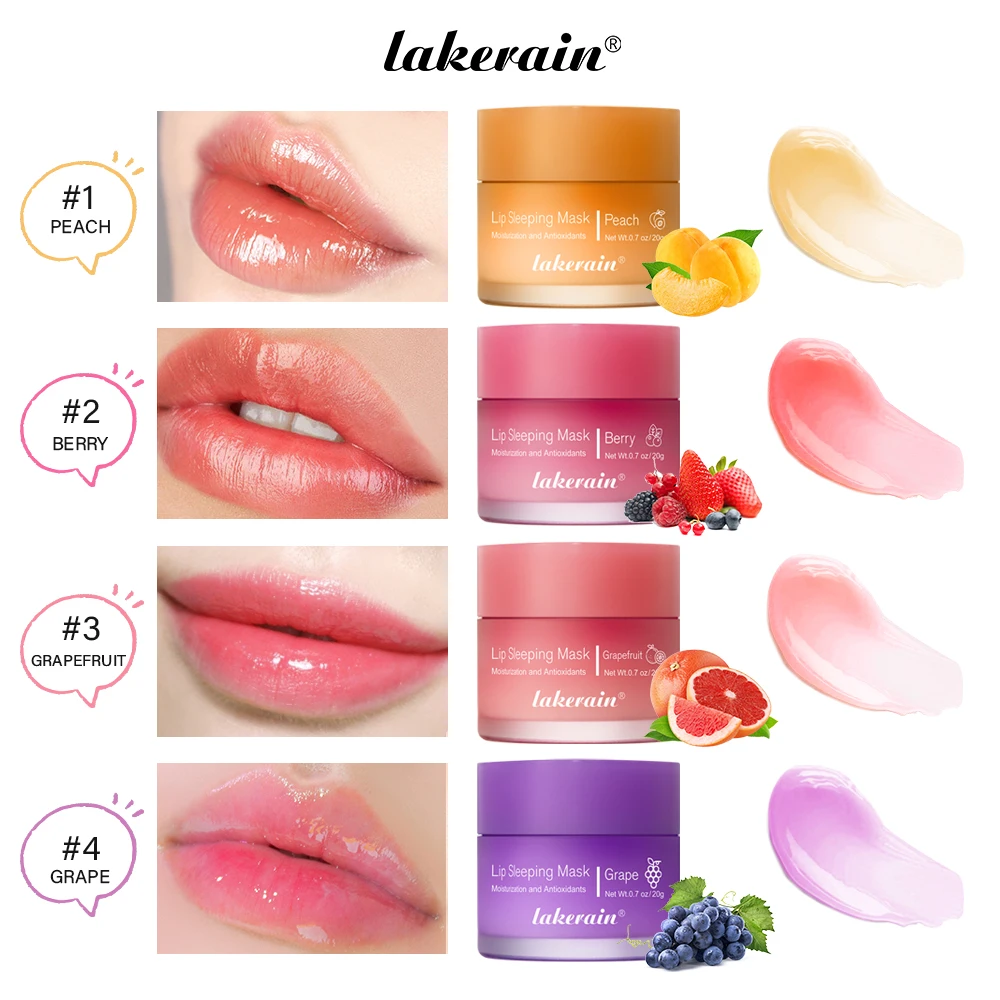 South Korea Jelly Lip Sleeping Mask Night Sleep Maintenance Moisturizing Lips Gloss Cream Nourishing Lips Care Berry Lip Balm