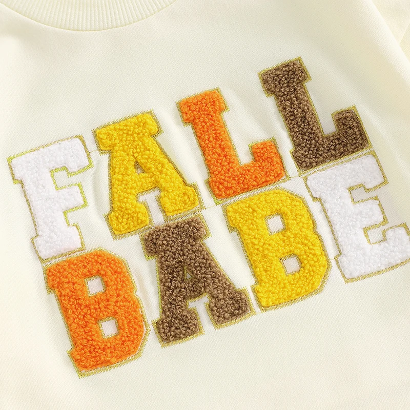 2024-05-30 Lioraitiin Toddler Baby Boys Girls Hoodie Long Sleeve Sweatshirt Embroidery Letters Fall Clothes