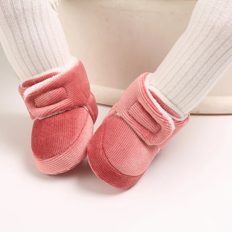 Winter Baby Baumwolle Schuhe Dicke Plüsch Schnee Stiefel Weiche Casual Wanderschuhe für 0-18 Monate Alt Bequeme Kleinkind Schuhe – Detail 36