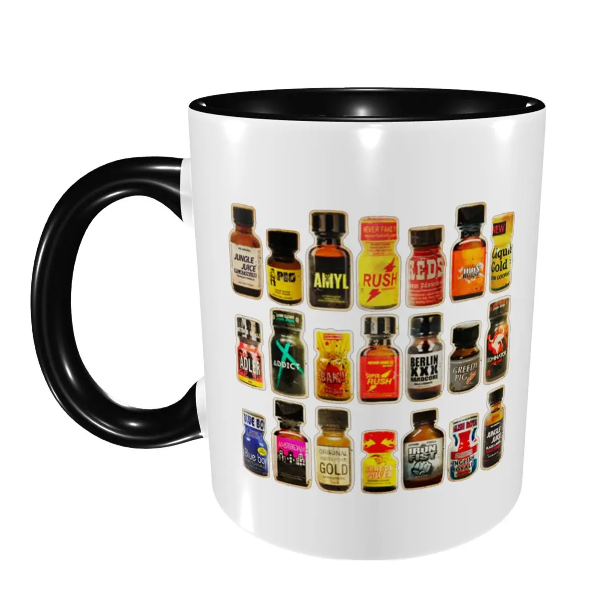 Poppers Bottles Gay Rush Jungle Juice Amyl Inhaler Mug Funny Ceramic Coffee Cups Tea Mugs Milk Cup Drinkware Gifts for Woman Man