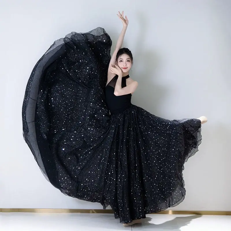 Dance Skirt Classical Modern and Contemporary Black Moonlight 720 Skirt Flare costume festival clothing prom dresses fairy