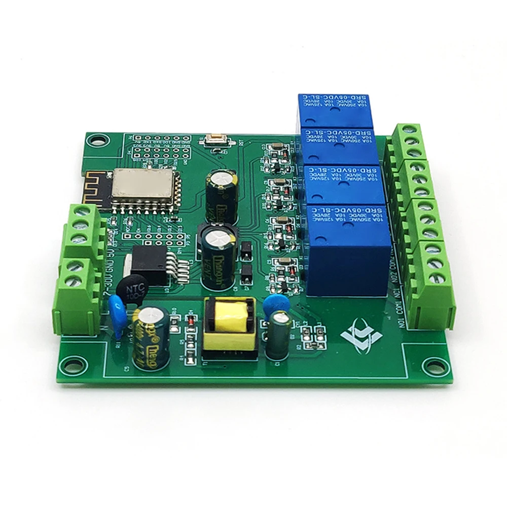 Relay Module WiFi 4‑Channel ESP8266 Development Board Voltage Monitoring Relay Industrial Parts for Wireless Control DC7‑12V/5V