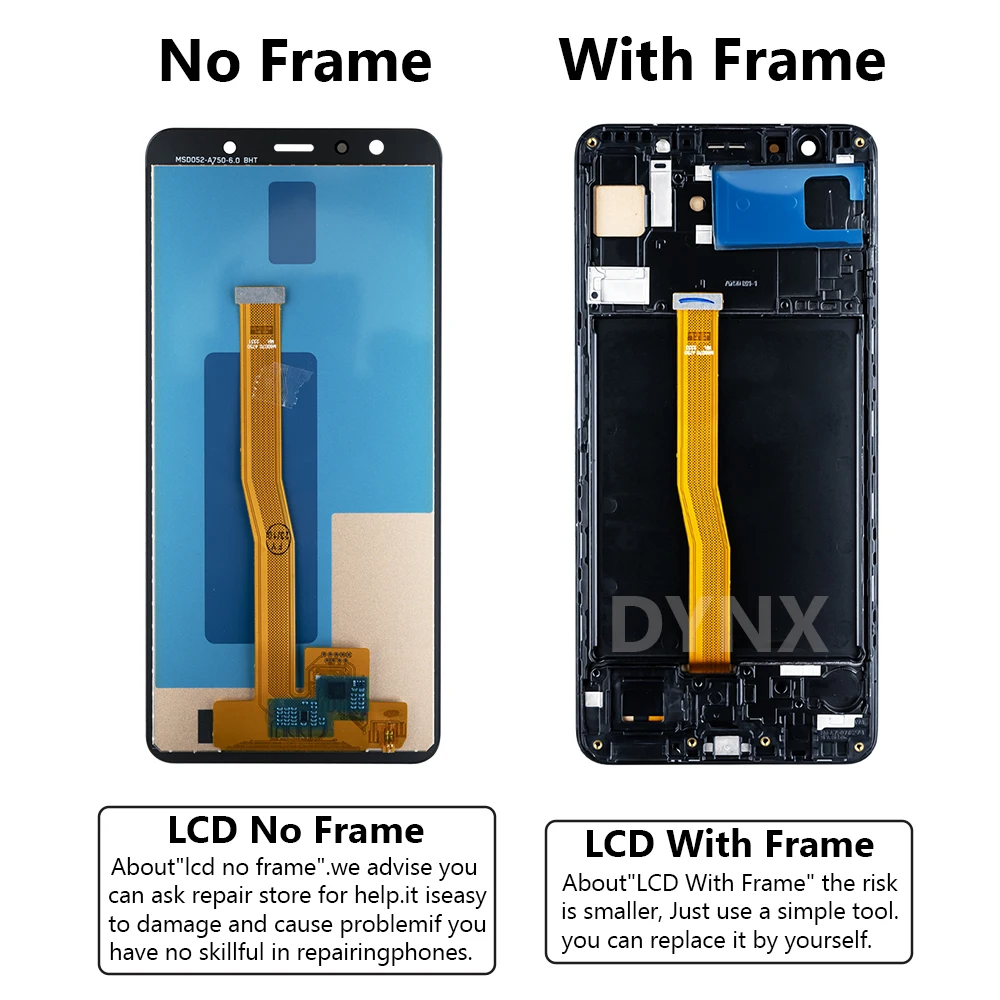 100% Test A750 LCD For Samsung A7 2018 SM-A750F A750FN A750G A750F LCD Display Touch Screen Digitizer Assembly Replacement