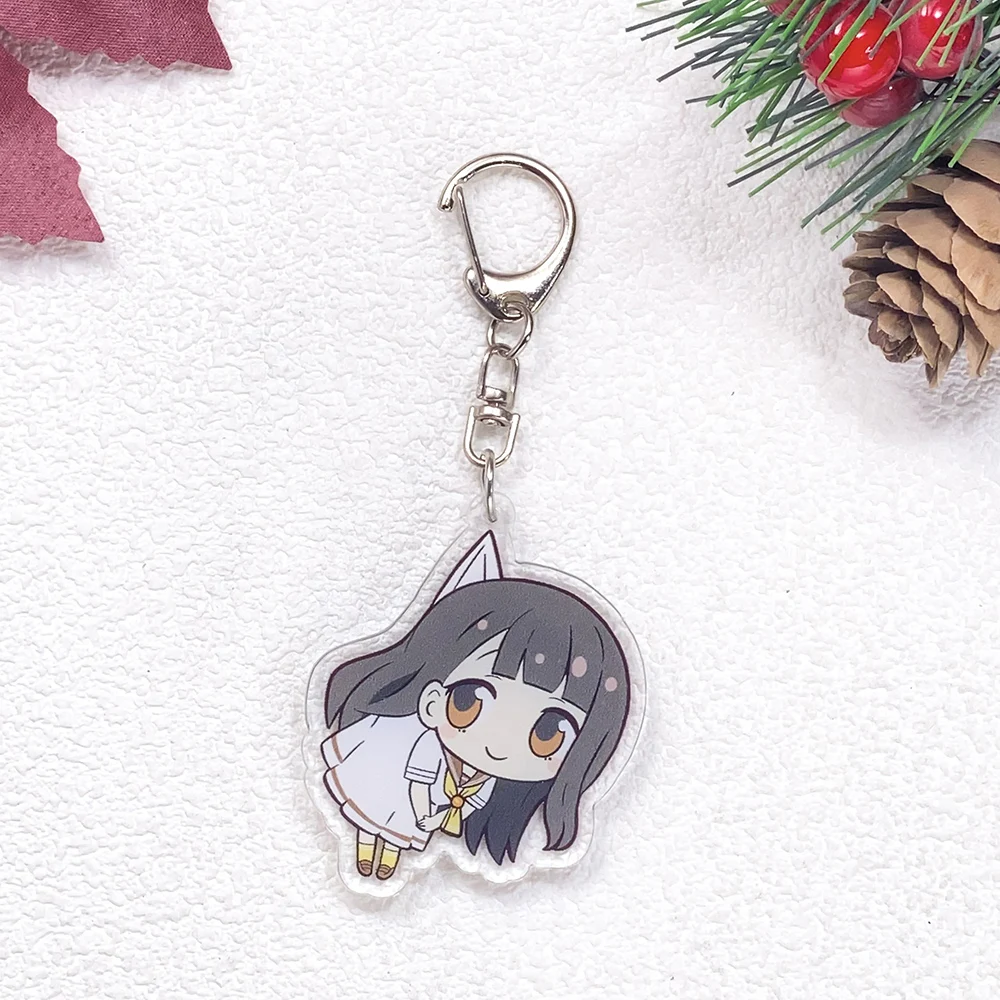 4Pcs Anime Makeine: Too Many Losing Heroines Keychain Accessories Acrylic Charms Pendant For Bag Key Holder Backpack Decoration