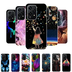 케이스 Honor 200 Lite 커버 Honor 200 Lite 5G 케이스 실리콘 소프트 걸 플라워 백 커버 Honor200 Lite 200Lite 전화 케이스