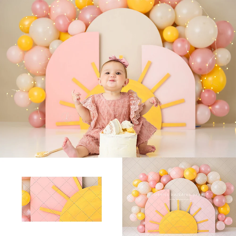 

Boho Sunshine Balloons Backdrops Kids Newborn Photography Props Child Adult Photocall Decors Archway Backgrounds