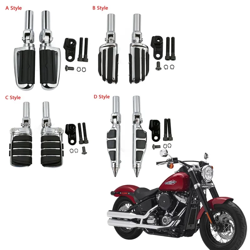 

Для Harley Slim FLS 12-17 FLSTSB 08-11 4 стильные мужские крепления шпильки подставки для ног подходят для мотоциклетных аксессуаров