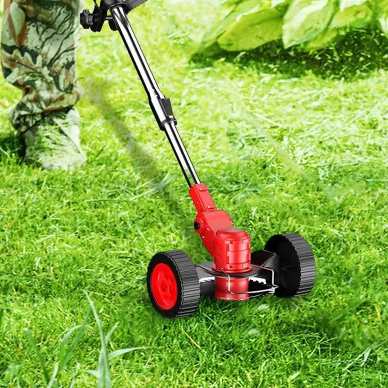 Lawn Mower Wheels Removable Lawn Mower Wheel Grass Trimmer Accessories Adjustable Support Wheel For WeedTrimmer