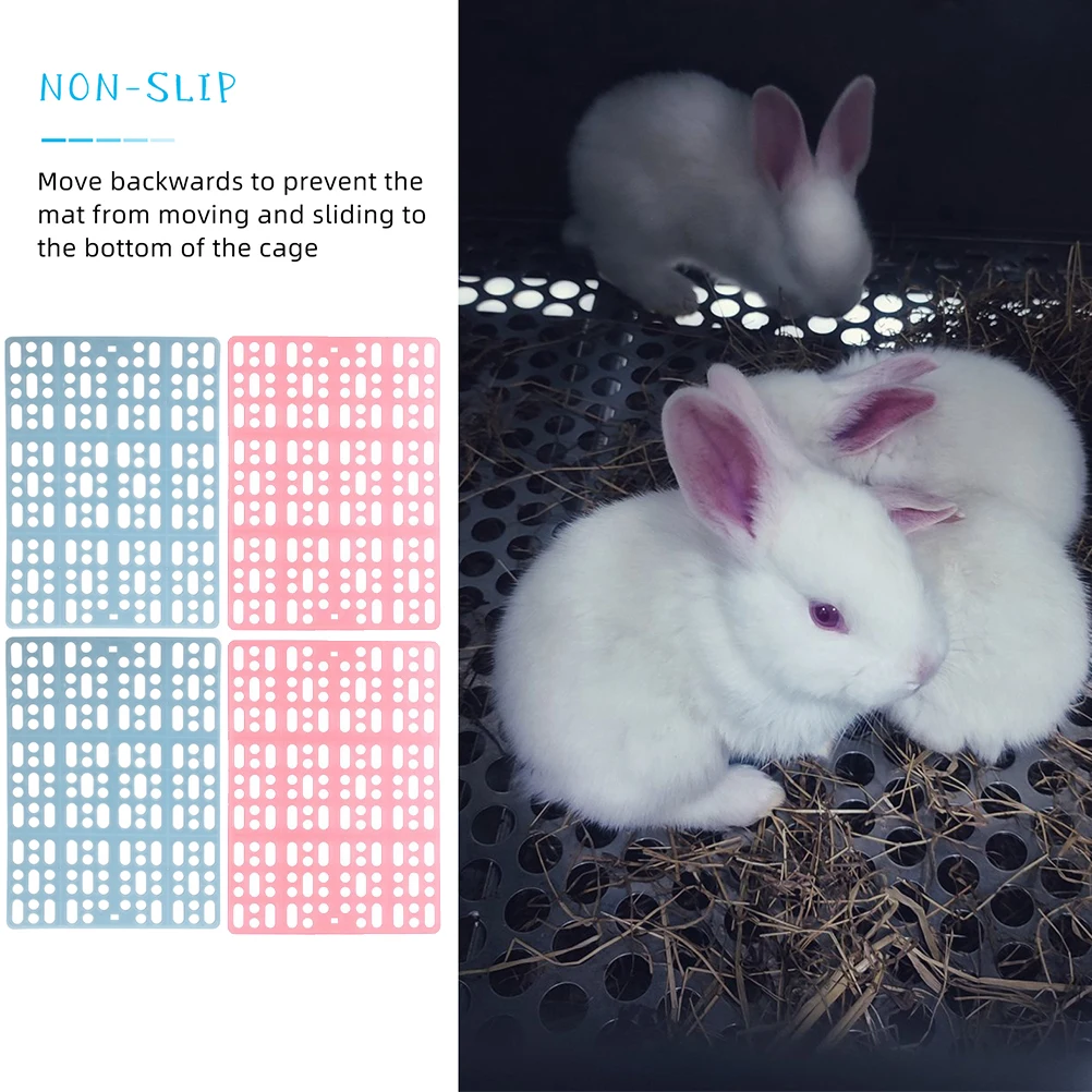 

4Pcs Rabbit Cage Mats Wear Resistant Foot Cushions Reusable Bunny Cage Pads for Pets Rabbit Feet Pad Foot Resting Pad