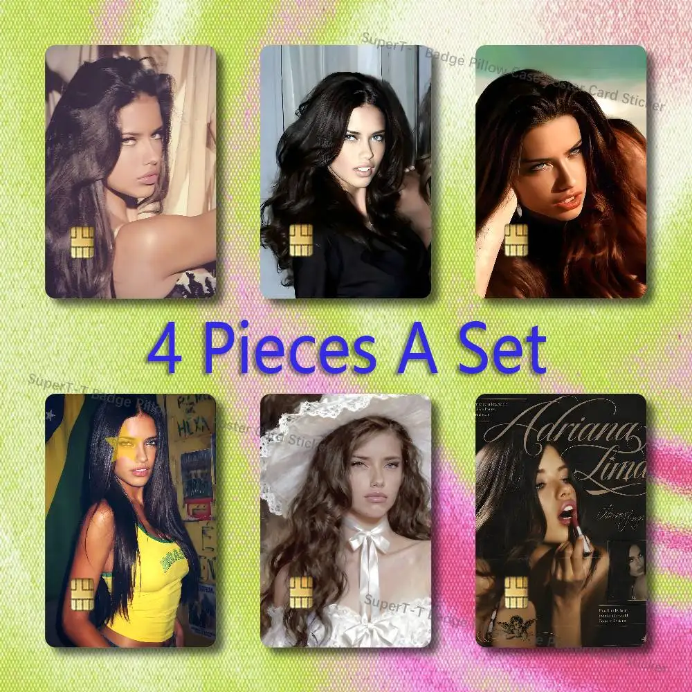 Fashion A-Adriana Lima Model Credit Card Skin Stickers for VISA JCB Mastercard and Other IC Bank Card Decoration Protect