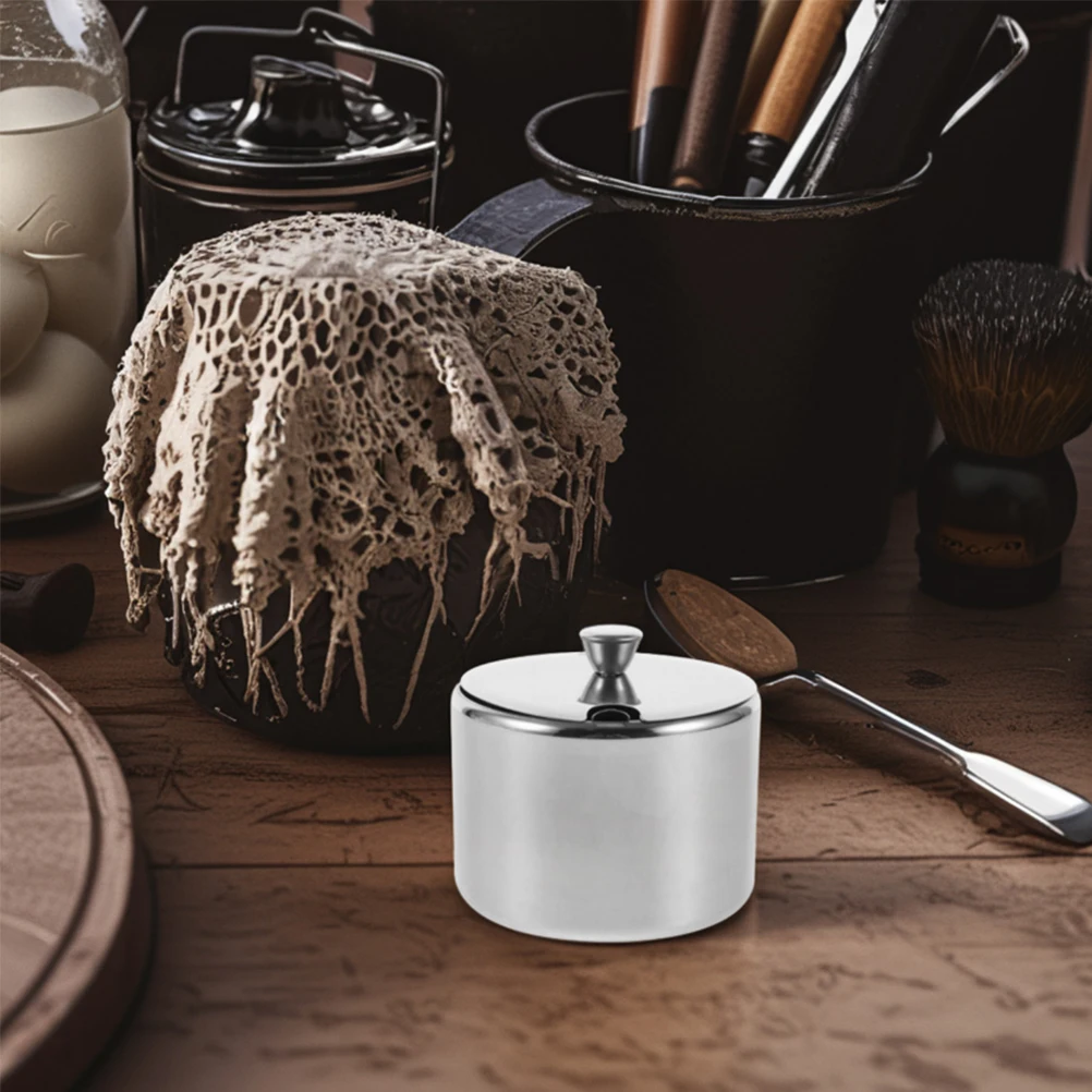 

Stainless Steel Sugar Bowl with Lid for Countertop Salt Pepper Seasoning Containers Keeper jars canister spice storage coffee